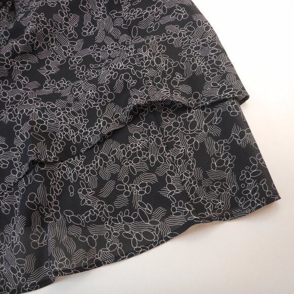 Lane Bryant Skirt Size 14 / 16 Black w/ Gray Print Layered Straight Midi NEW NWT - Picture 11 of 11